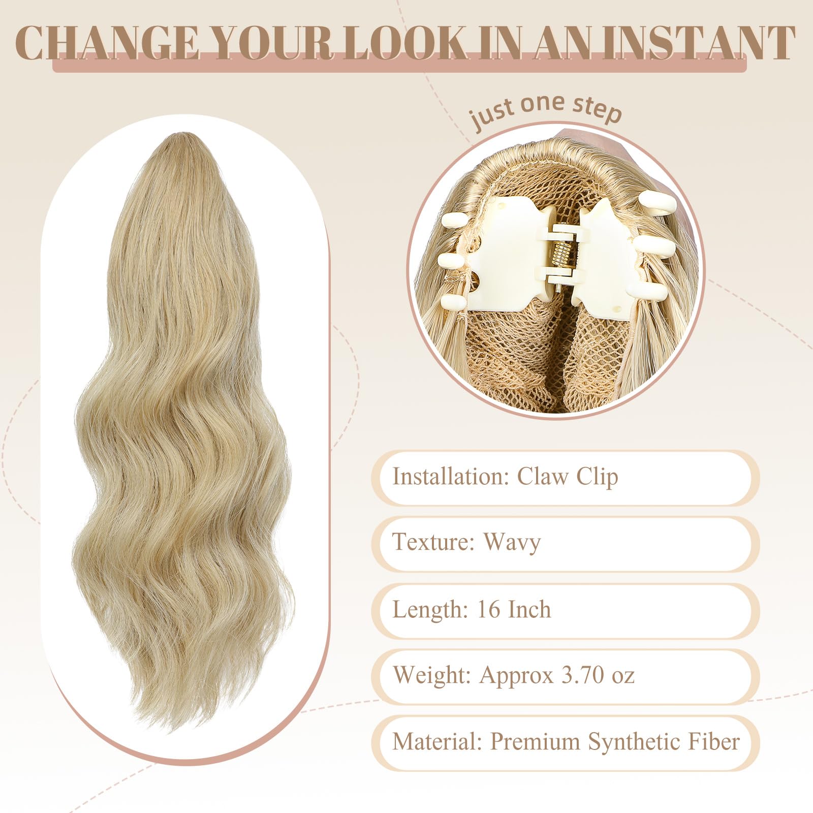 FELENDY low ponytail back view showing smooth blend with natural hair