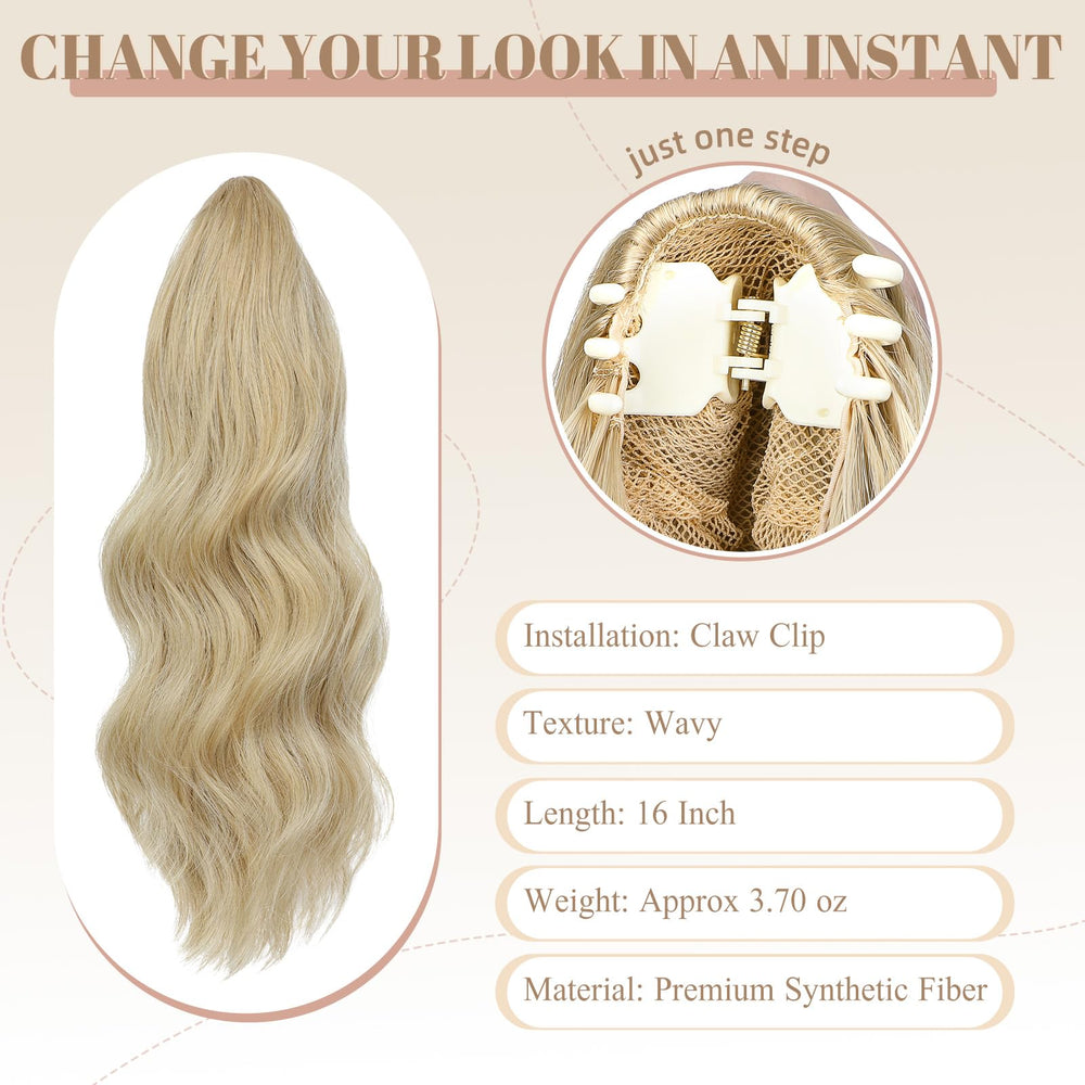 FELENDY low ponytail back view showing smooth blend with natural hair