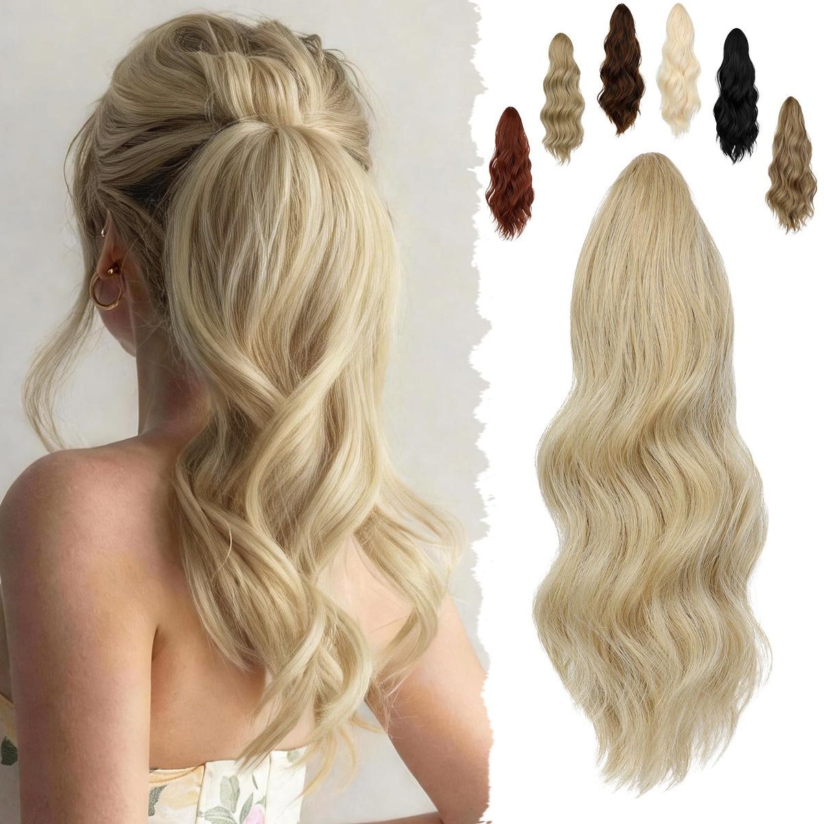FELENDY front packaging showing 16 inch light blonde mix for easy selection