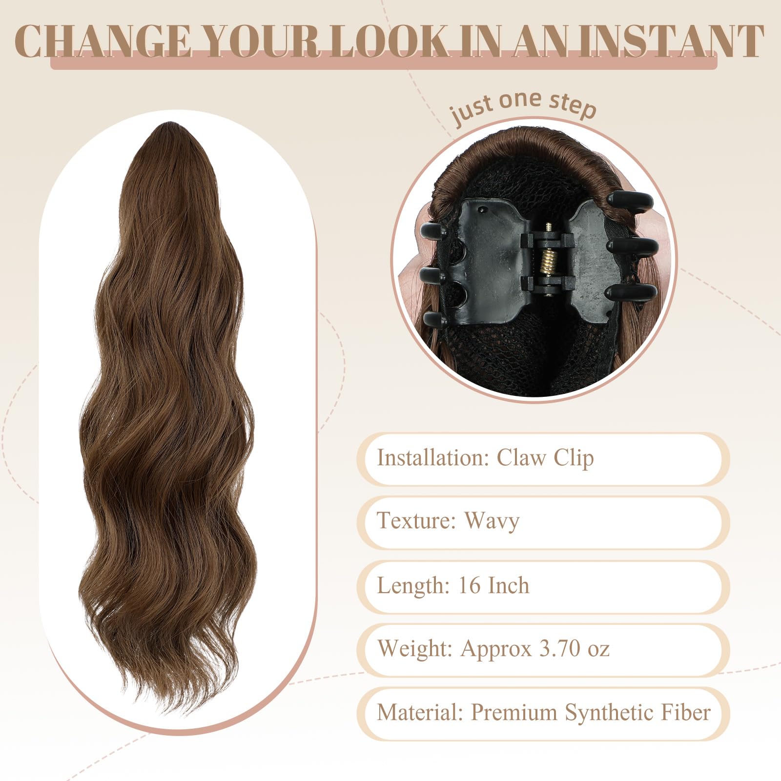 FELENDY worn high ponytail profile showing instant volume