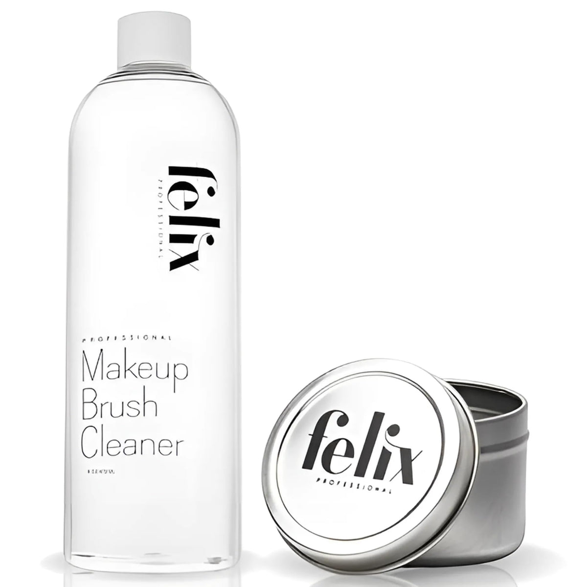 Felix Professional front packaging showing cleaner bottle and tin, professional convenience