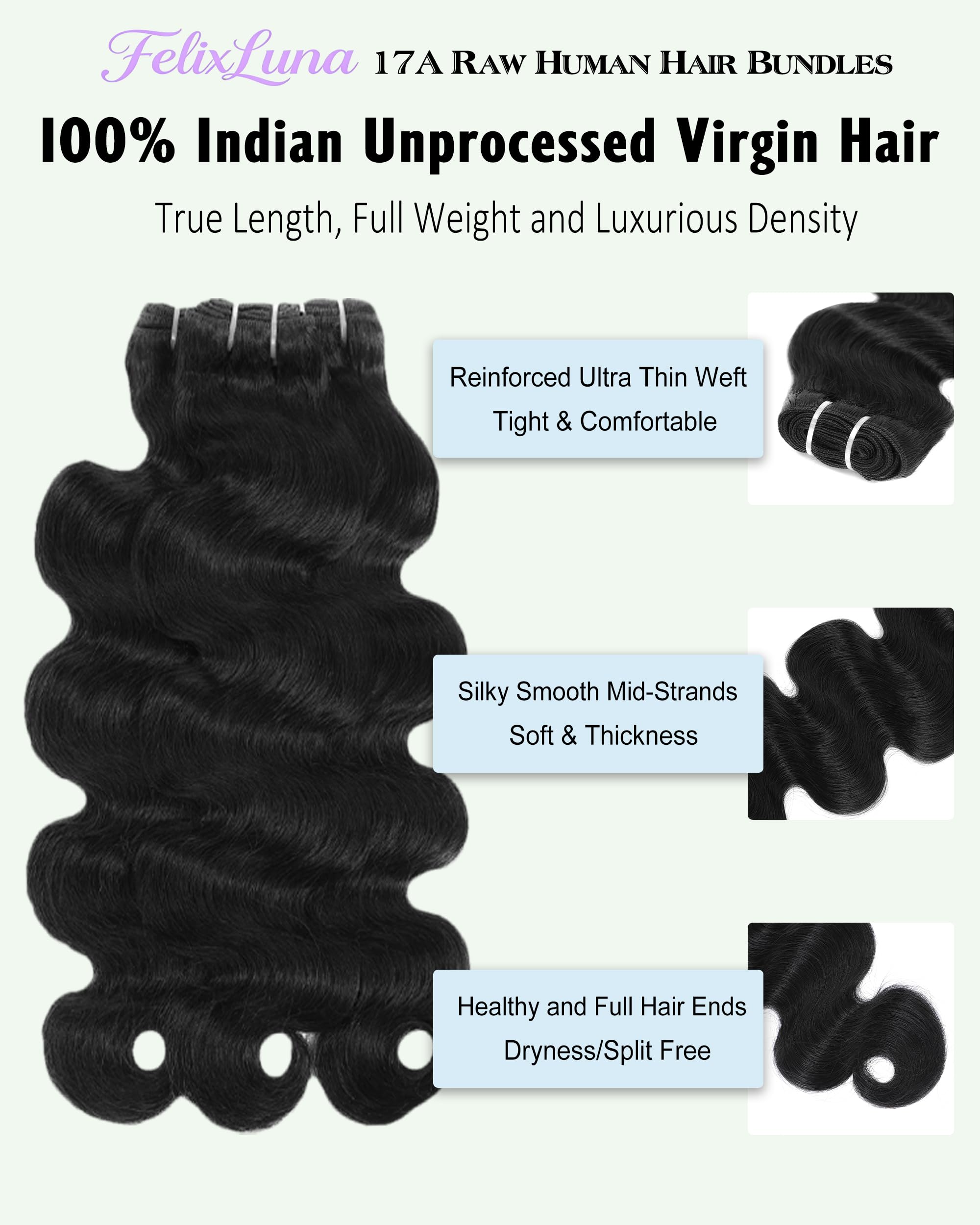 FelixLuna detailed shot of body wave texture highlighting silky softness