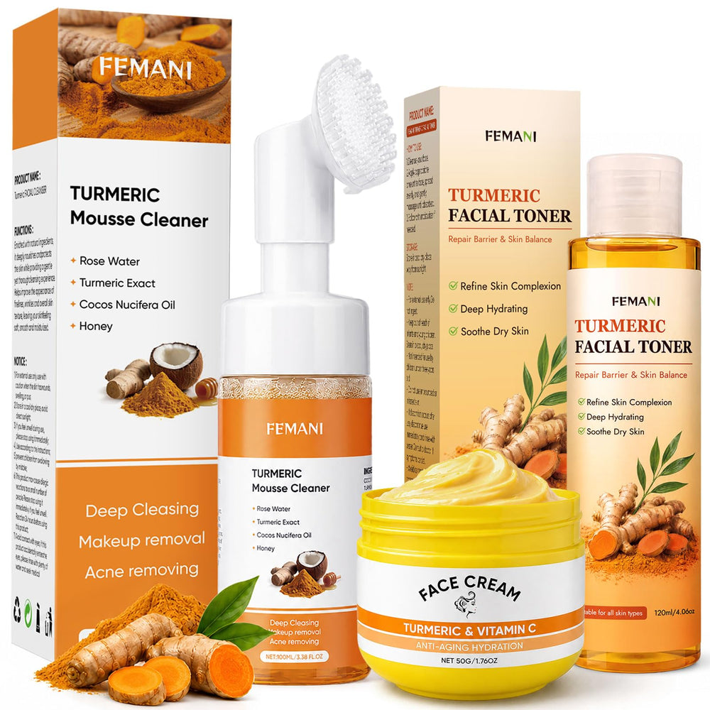 femani front packaging showing full turmeric set and clear product benefits