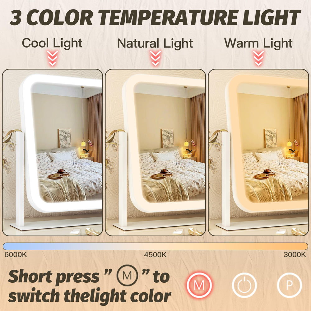 FENNIO close-up of LED ring lights highlighting adjustable color and even illumination benefit