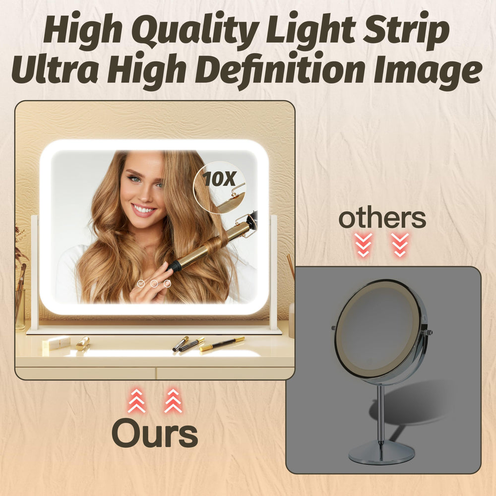 FENNIO mirror tilted to demonstrate 360-degree swivel for perfect viewing angle benefit