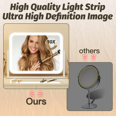 FENNIO mirror tilted to demonstrate 360-degree swivel for perfect viewing angle benefit