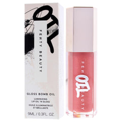 FENTY BEAUTY on-model lips illustrating luminous rosy-pink shine and natural enhancement