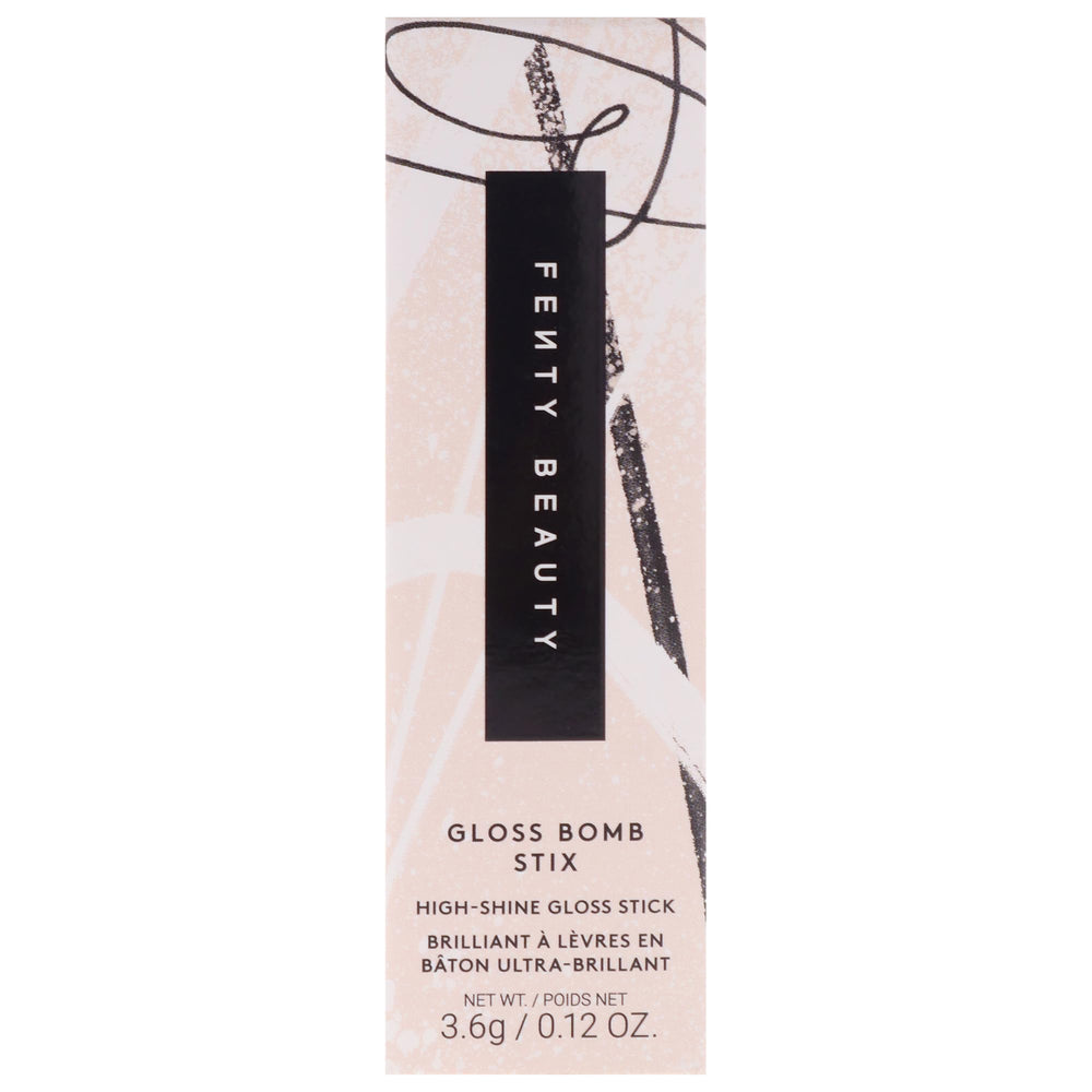 FENTY BEAUTY lip swatch on hand illustrating pigment payoff and reflective gloss benefit
