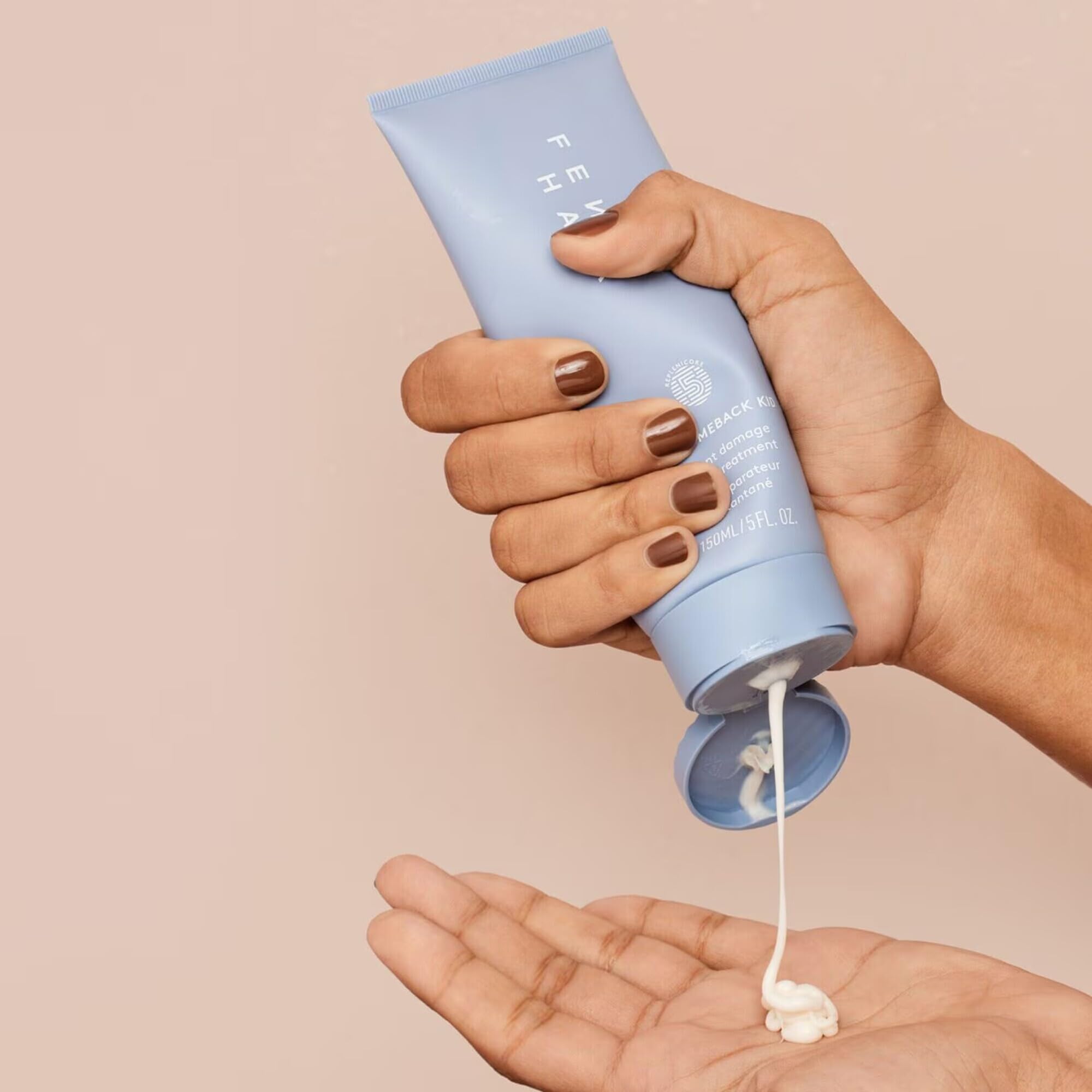 FENTY BEAUTY before and after hair comparison showing restored softness and shine