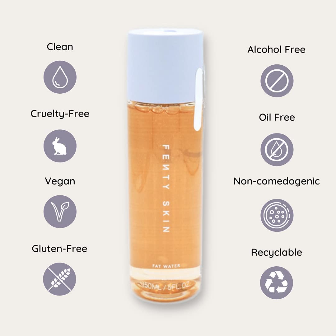 FENTY BEAUTY Fat Water pouring from bottle to show fast-absorbing application