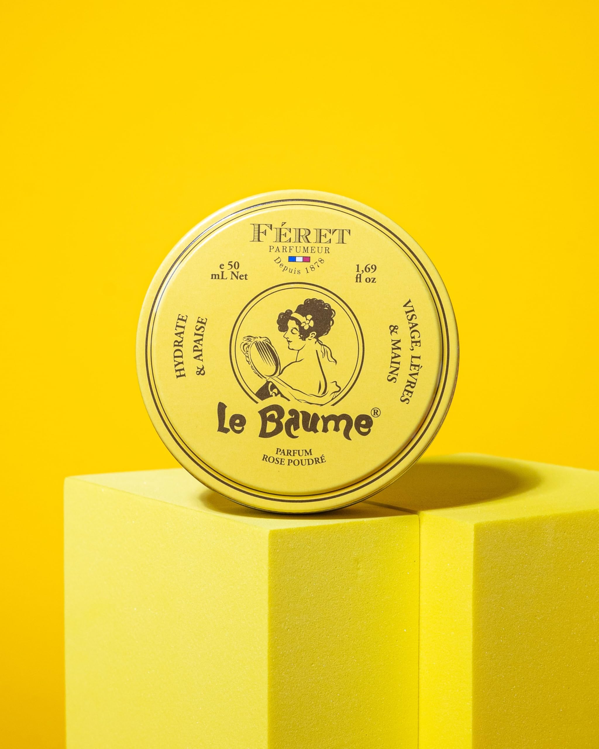 Feret Parfumeur vintage-style label detail communicating brand heritage