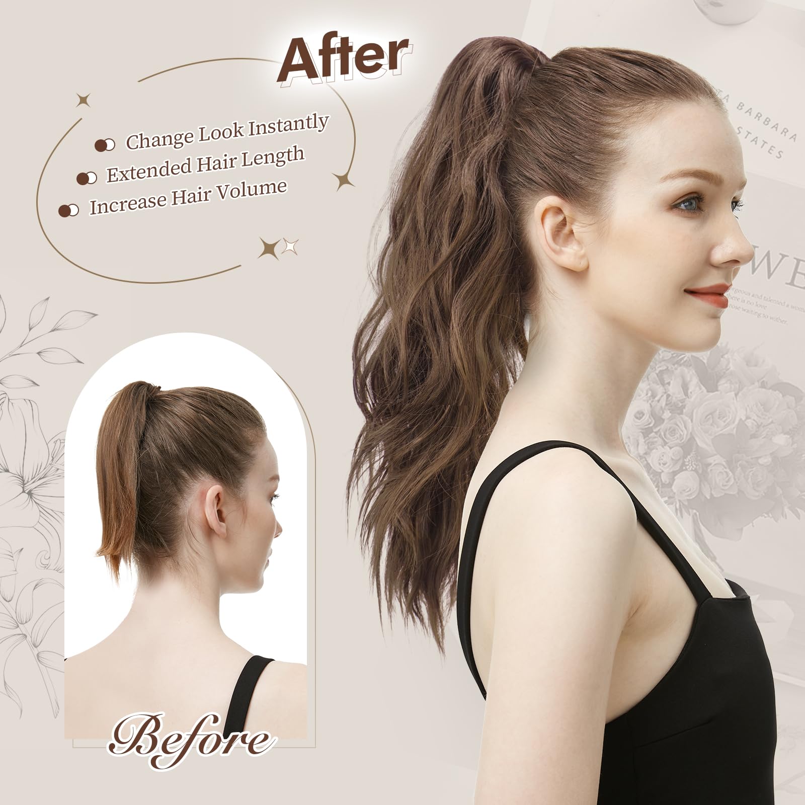 FESHFEN side profile on model demonstrating blended color and full volume