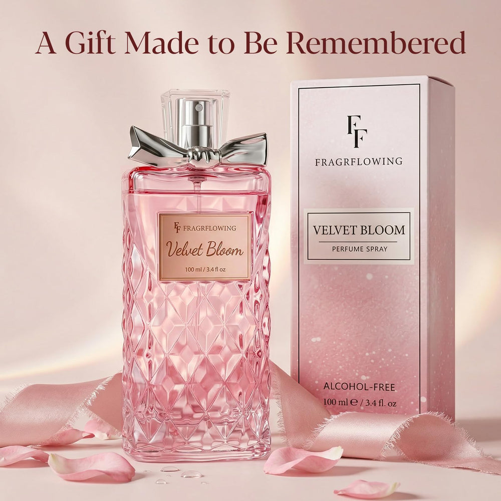 FF FRAGRFLOWING peony and rose texture image showing floral notes and soft scent character