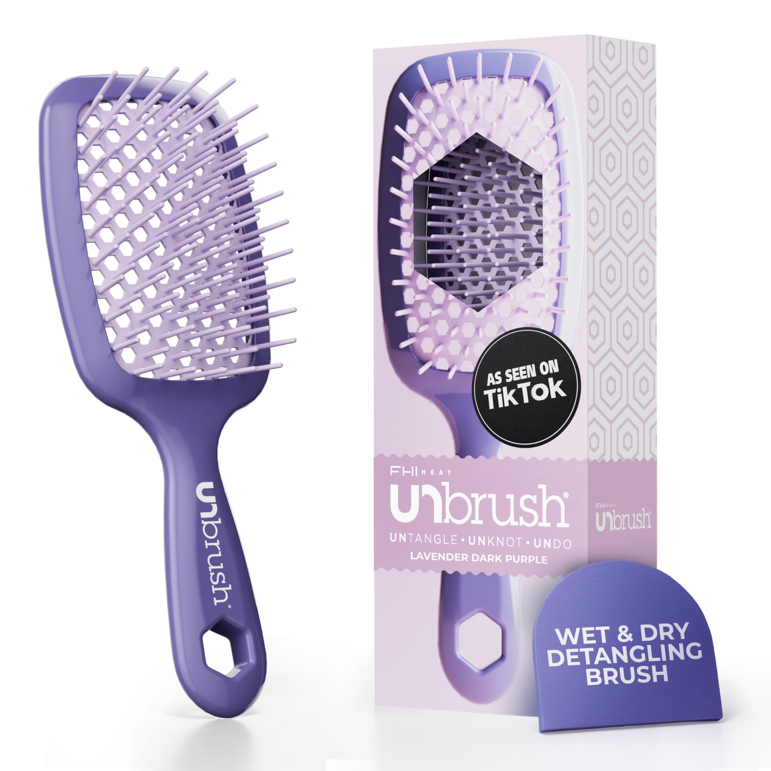 FHI Heat UNbrush front view showing compact vented design and quick detangling