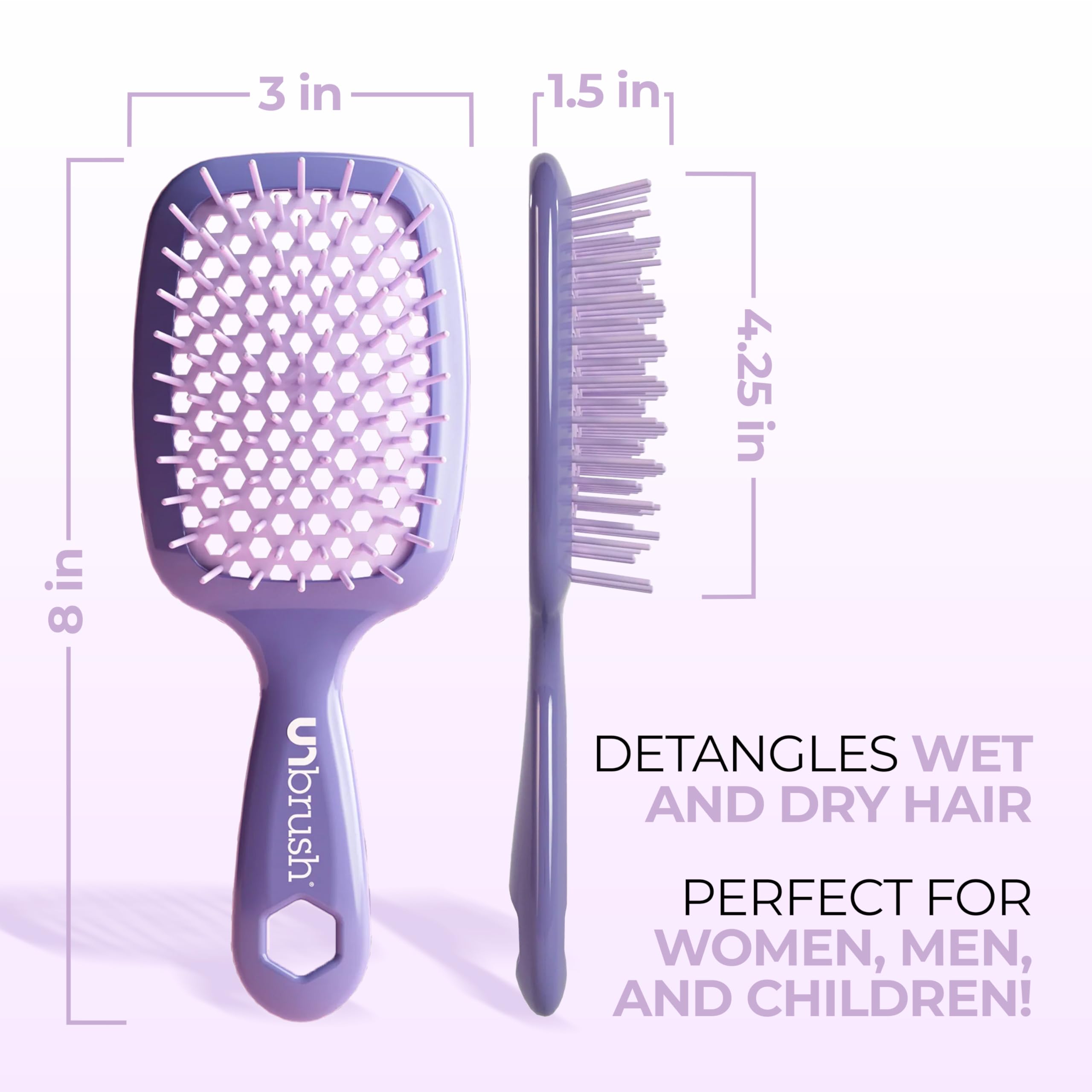FHI Heat UNbrush in hand illustrating lightweight 1.5 oz size for travel convenience