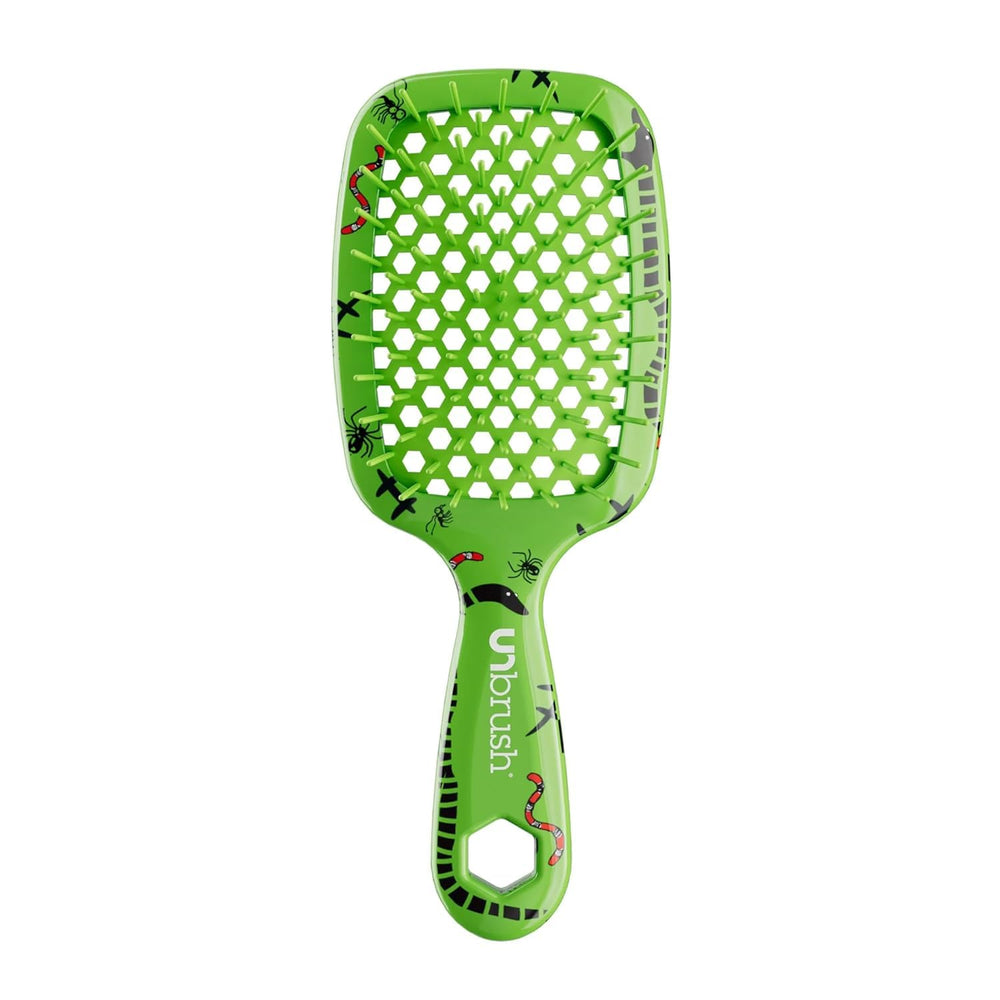 FHI Heat UNbrush close-up of DuoFlex dual-length bristles easing tangles with less breakage