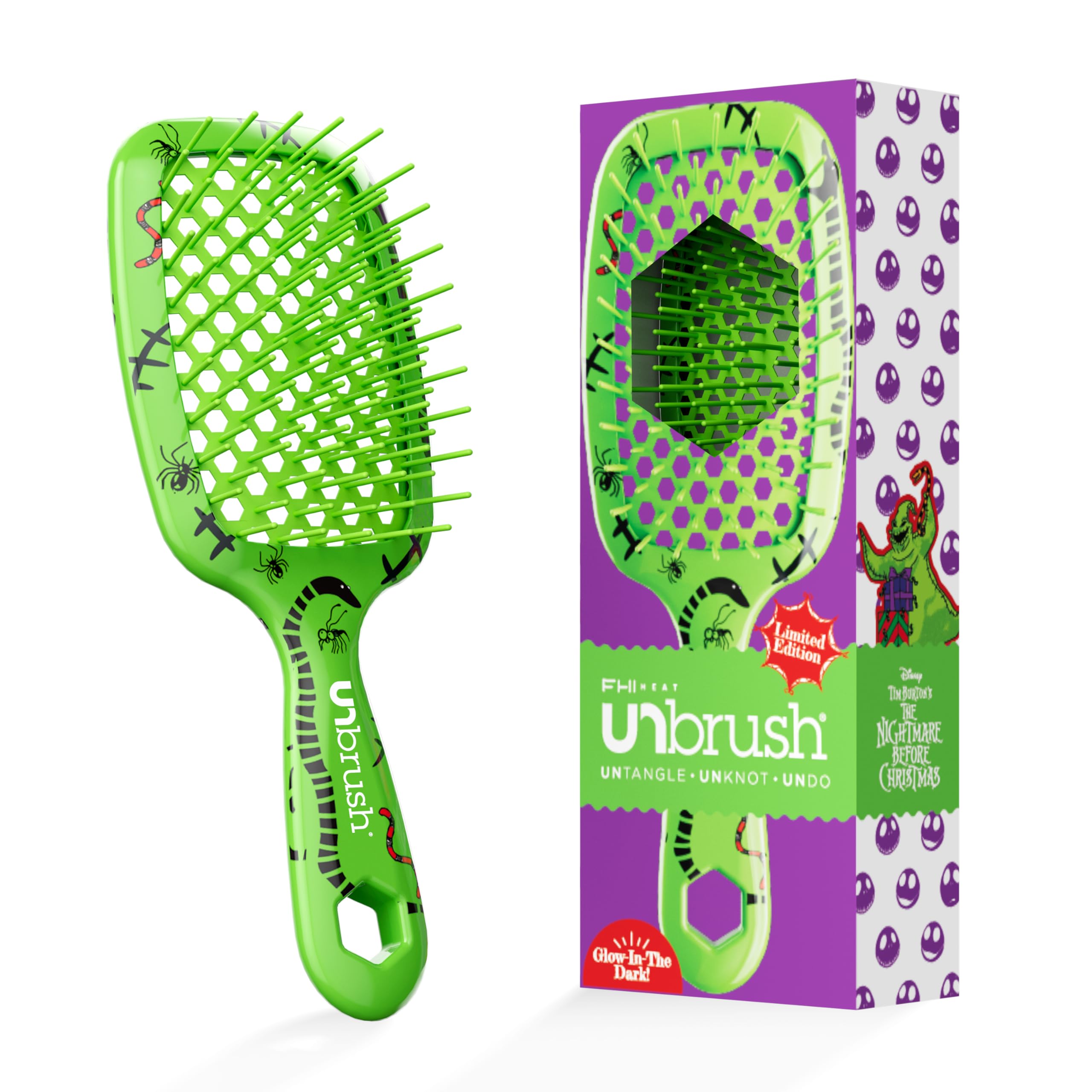 FHI Heat UNbrush Oogie Boogie front view showing playful design and easy-grip handle, faster styling