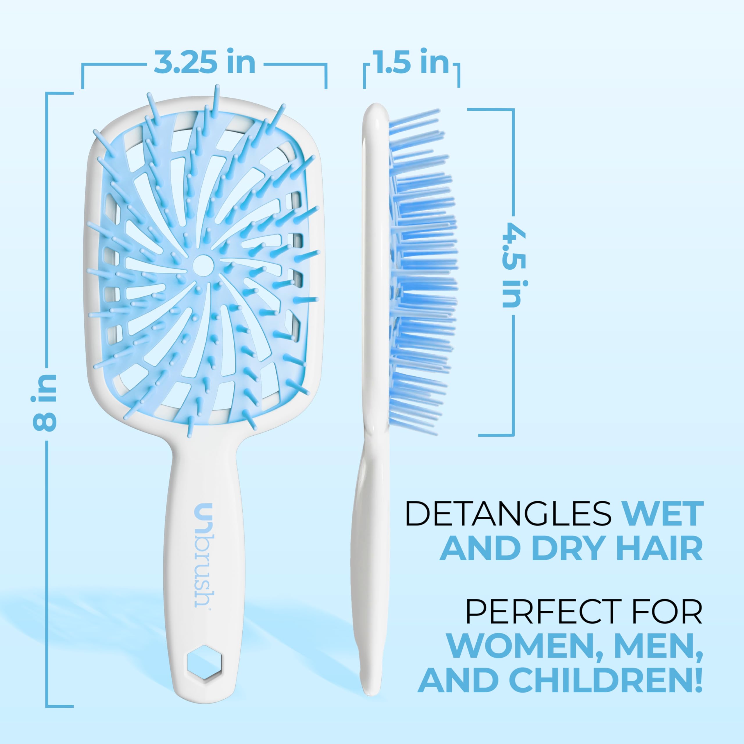 FHI Heat UNbrush Plus held in hand to show size and travel-friendly convenience benefit