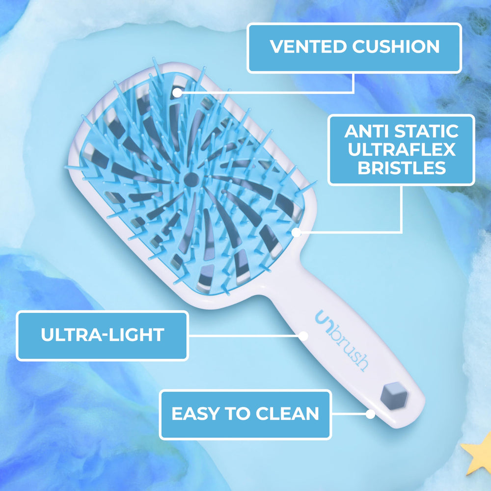FHI Heat brushing wet hair to detangle with less pulling and faster drying benefit