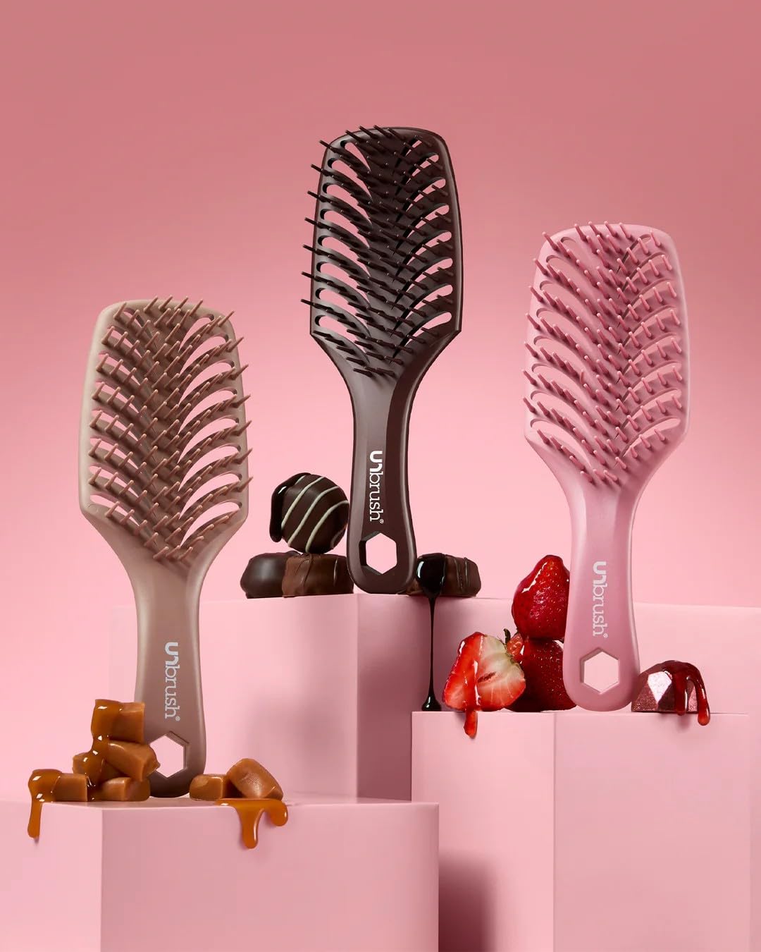 FHI Heat UNbrush styled on a salon chair showing professional-quality finish