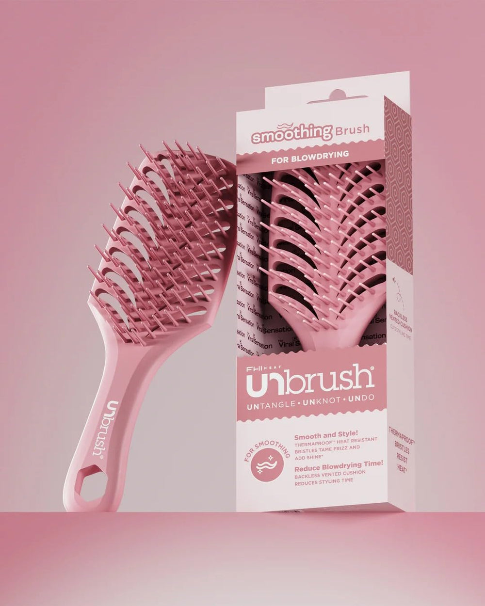 FHI Heat smooth hair texture after styling demonstrating reduced frizz and shine