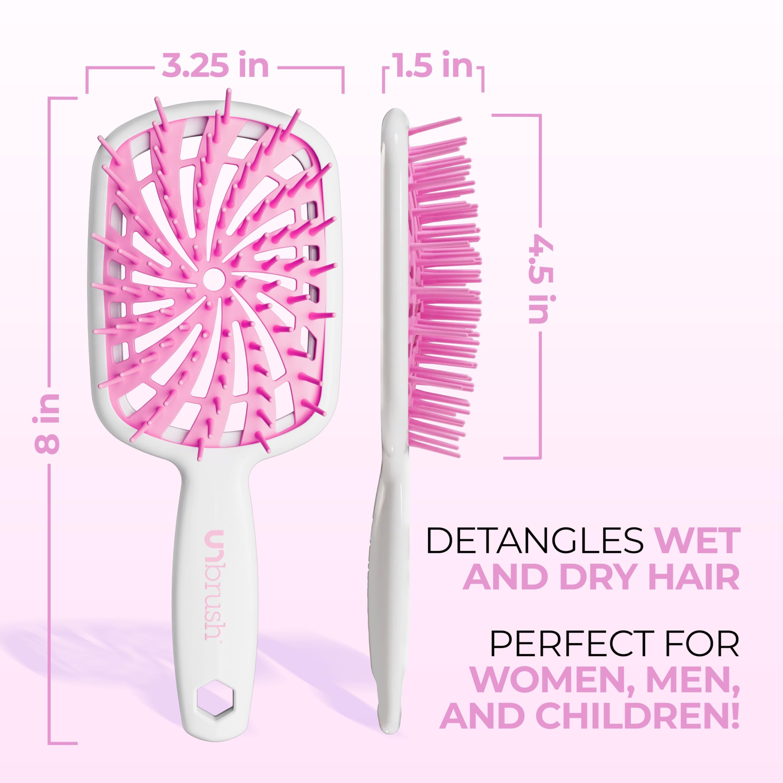 FHI Heat brush gliding through wet hair for smoother, less painful detangling