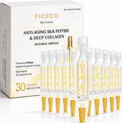 Ficeco front packaging showing bottle and brand, communicates premium skincare benefit