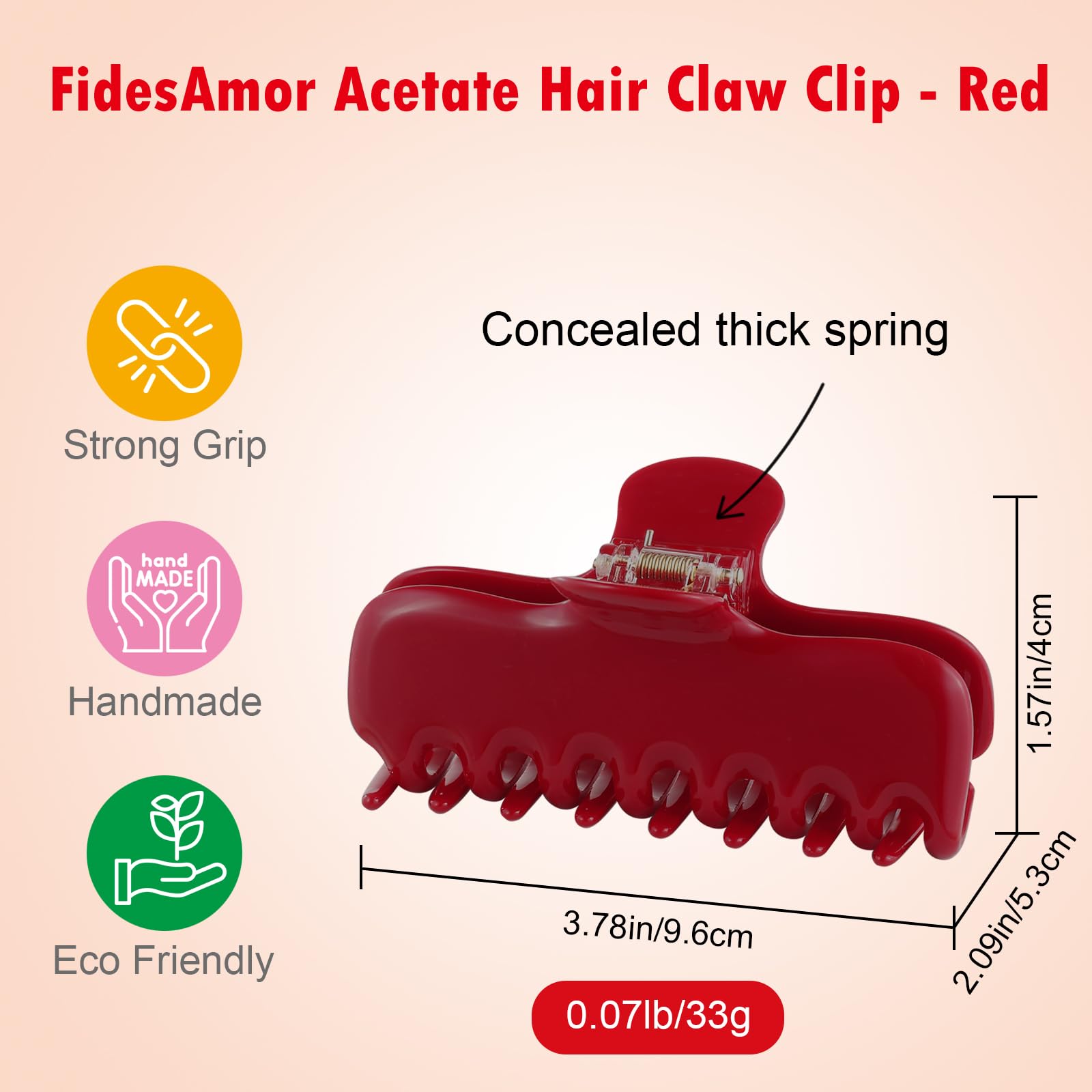 FidesAmor acetate texture close-up showing smooth hypoallergenic finish