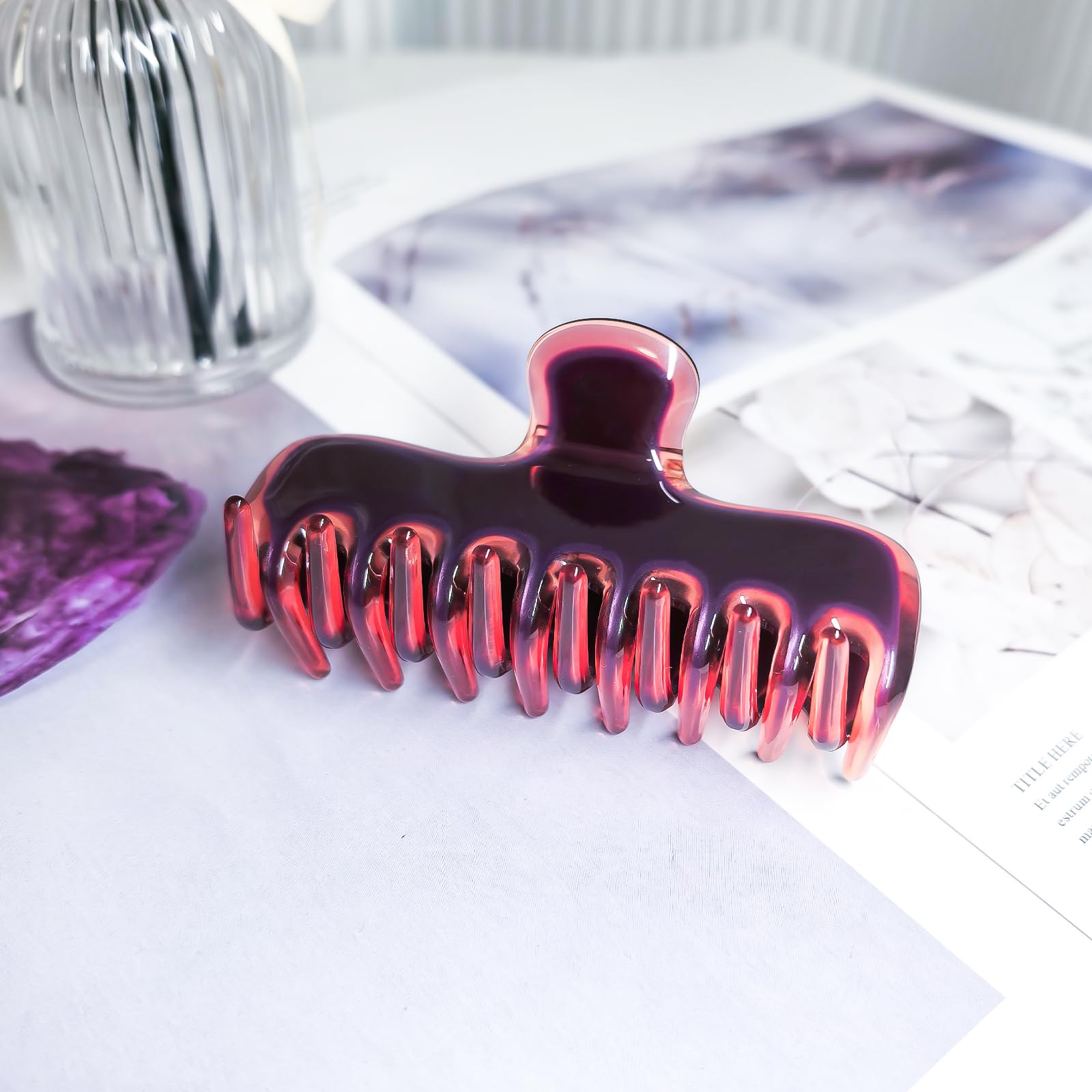 FidesAmor clip in use holding half-up hairstyle for comfortable all-day wear