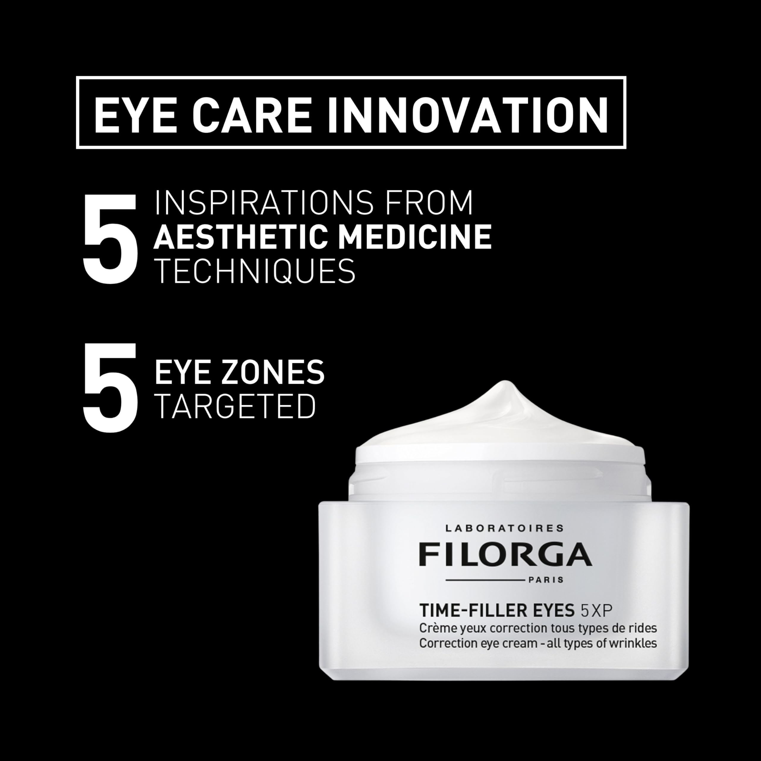 Filorga Time‑Filler Eyes close up of cream surface highlighting hydrating texture