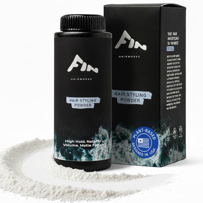 Fin Hairworks front packaging showing 45g bottle and unscented label for lasting value