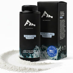 Fin Hairworks front packaging showing 45g bottle and unscented label for lasting value