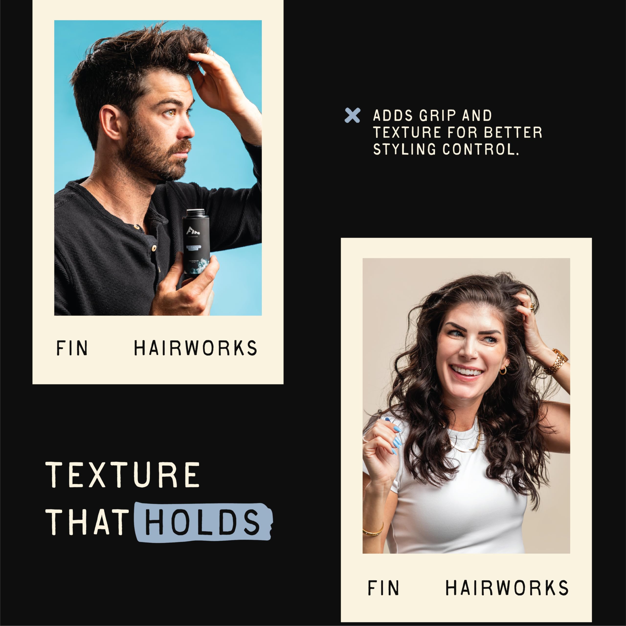 Fin Hairworks styled broccoli cut demonstrating matte texture and separation