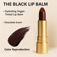 Finding Ferdinand lip swatch on model showing sheer berry tint for universal tones