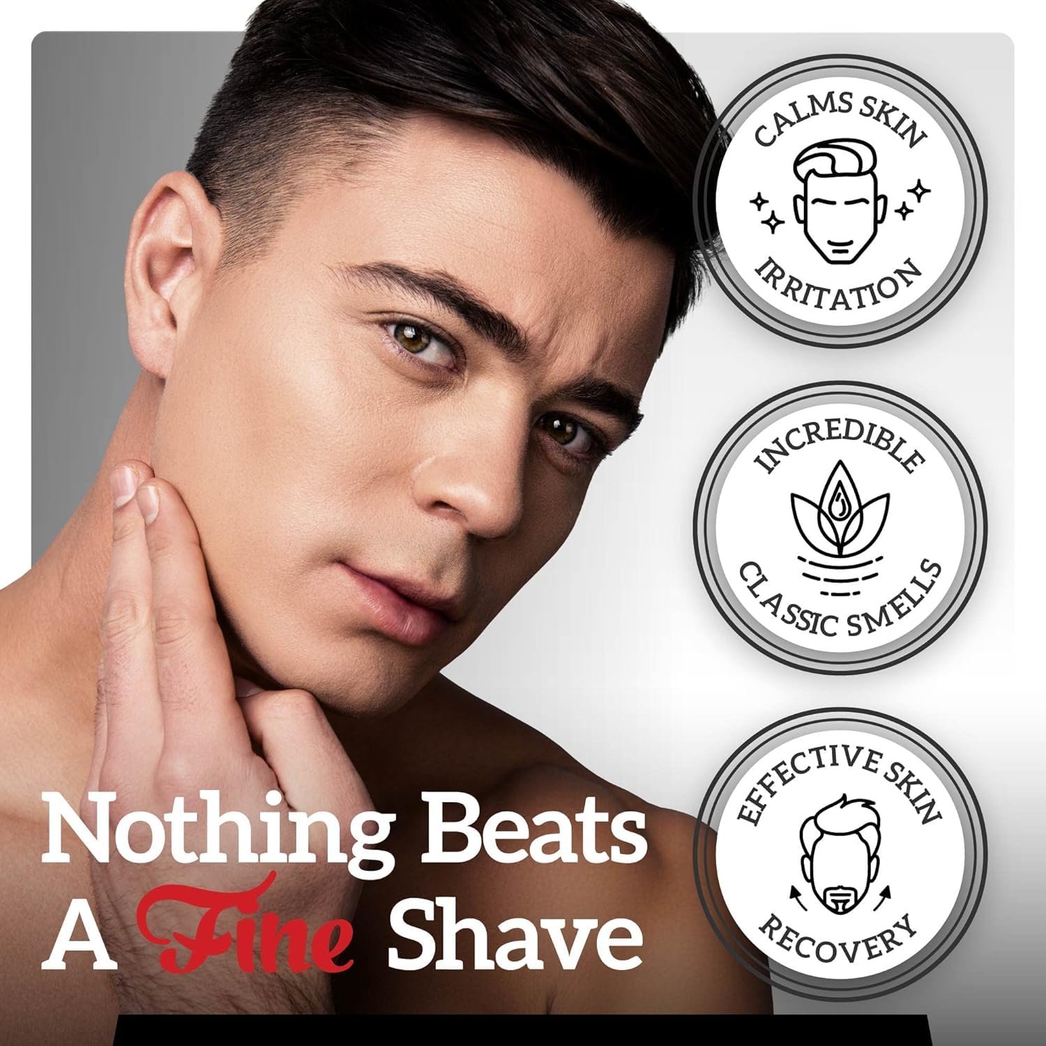 Fine aftershave drying on skin showing fast evaporation benefit