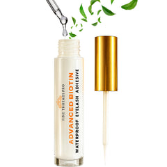 Fine Threads Pro front packaging showing a clear lash glue bottle for easy identification and trust