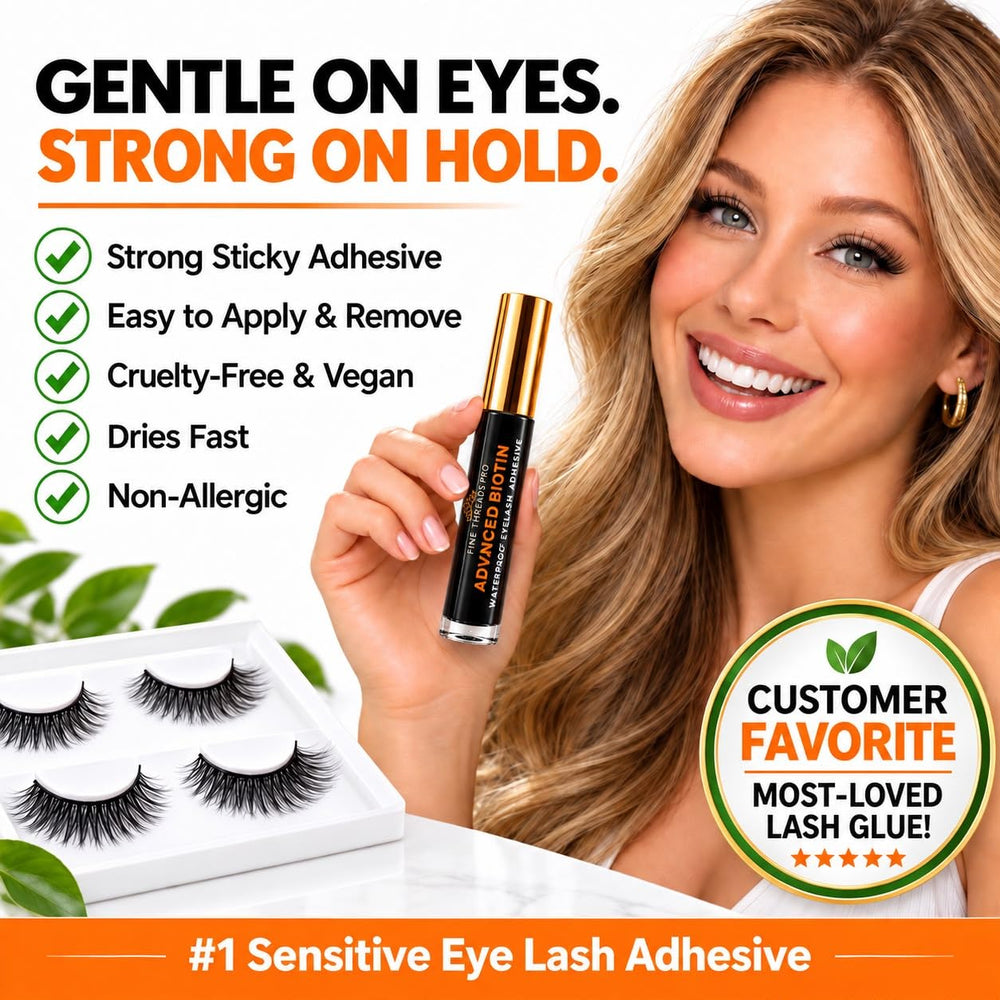 Fine Threads Pro on vanity with lashes illustrating quick, professional results
