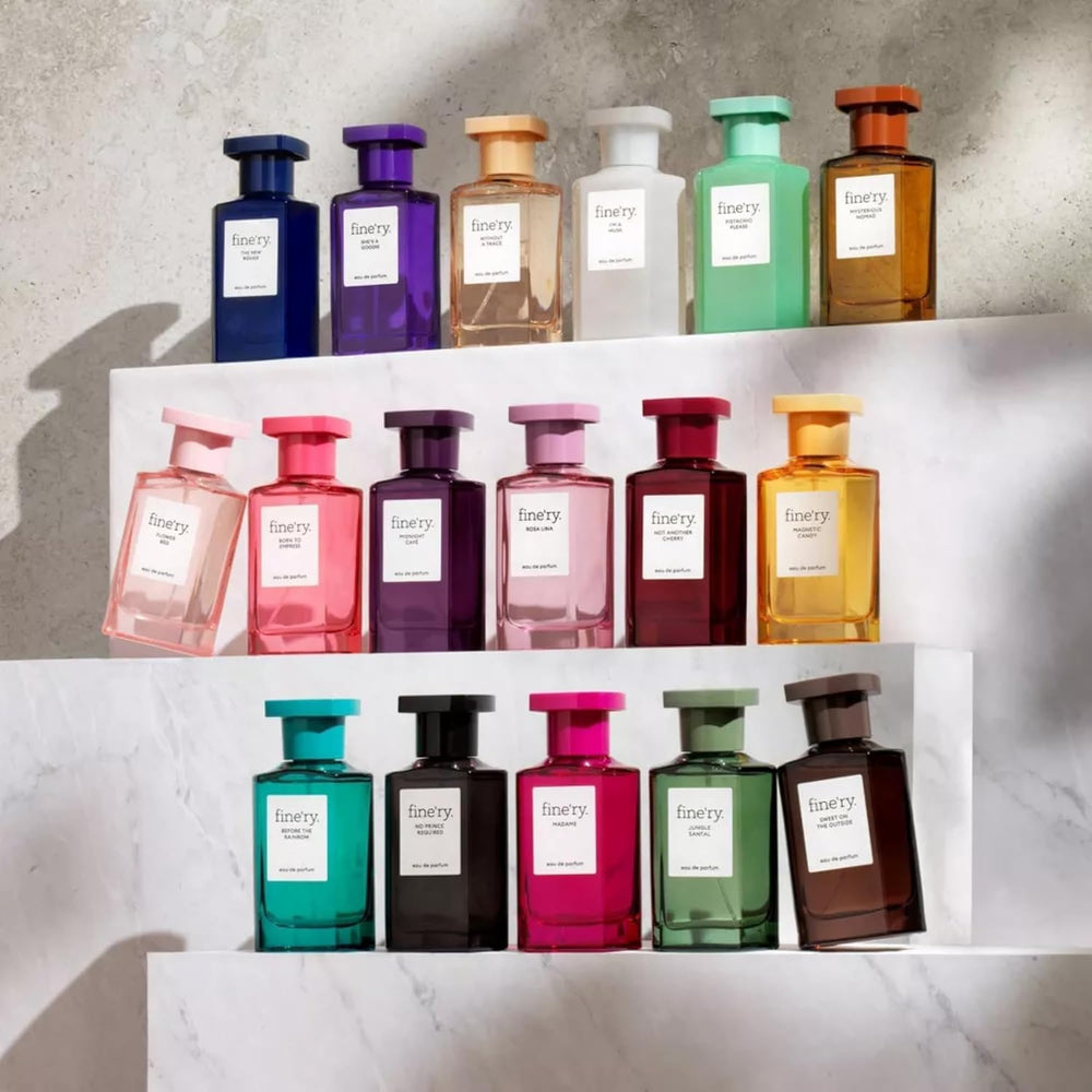 Fine'ry 60mL size comparison beside everyday items illustrating travel convenience