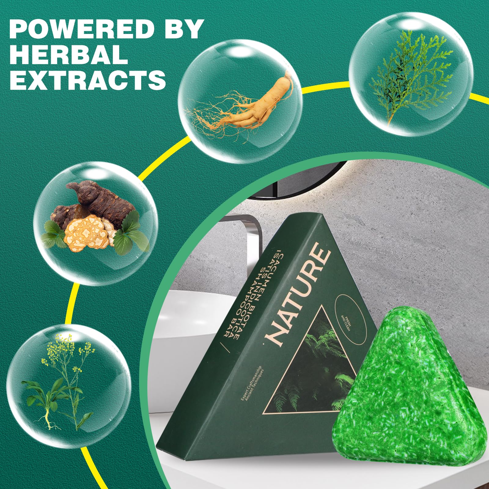 Finturo grass extract ingredient photo highlighting soothing scalp benefits