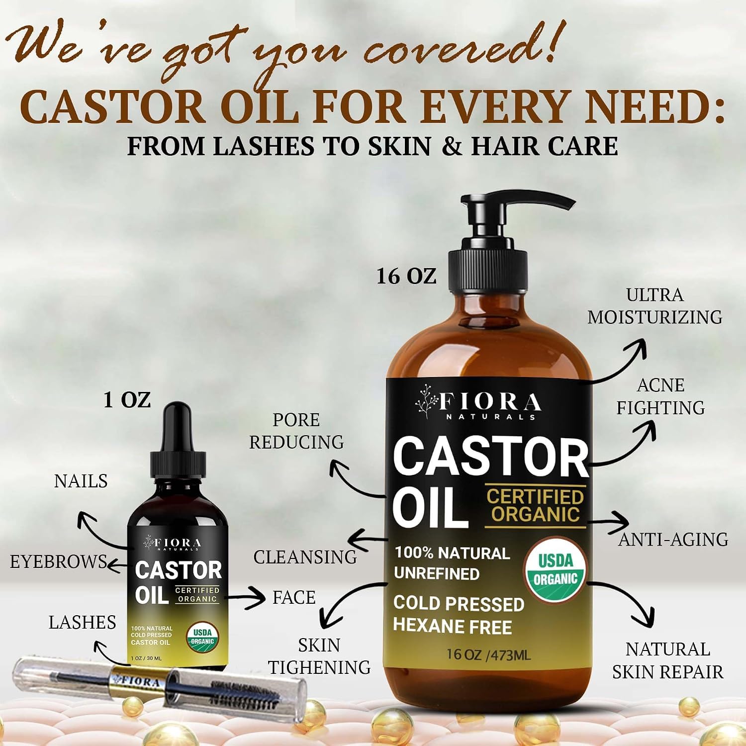 Fiora Naturals applied to cuticles and nails for stronger, hydrated nails