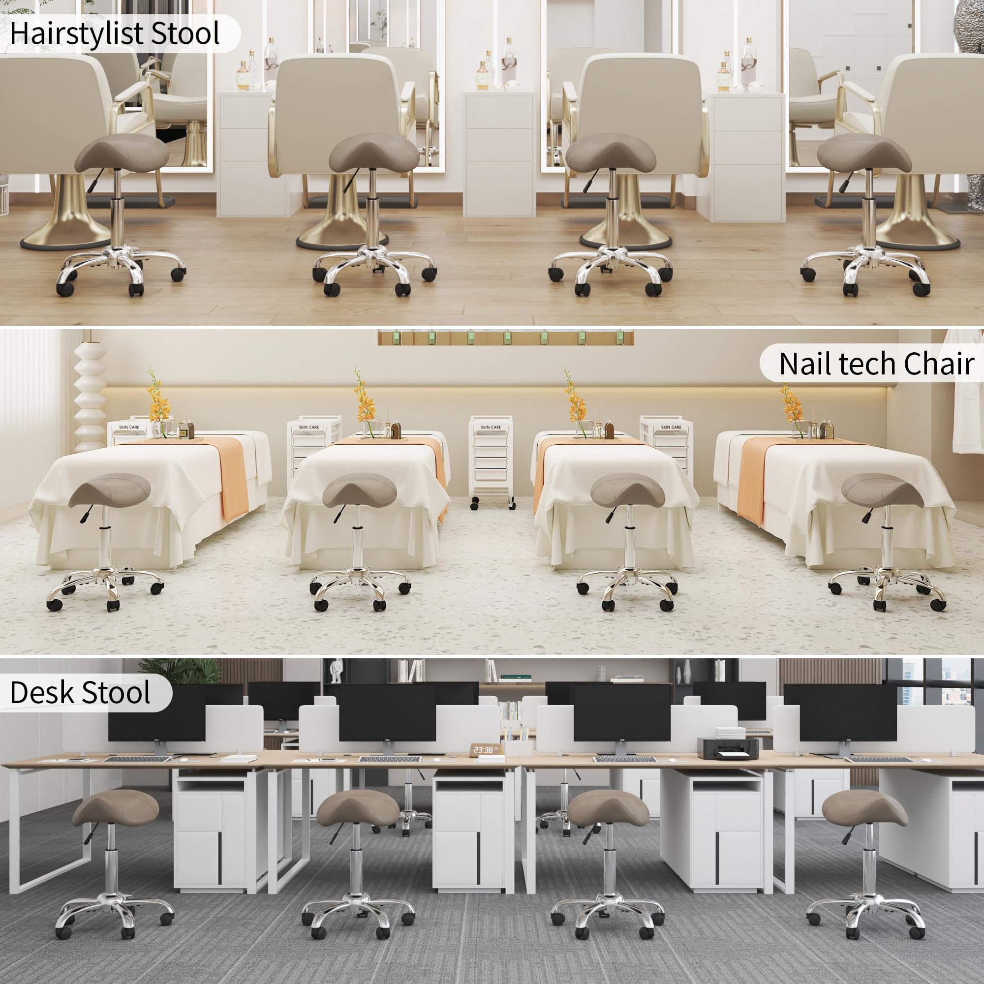 FIRAVOE next to treatment table showing compact scale advantage