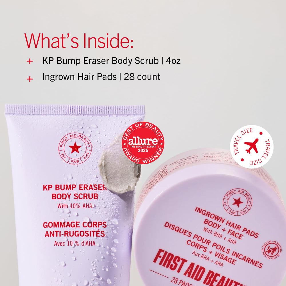 First Aid Beauty KP Bump Eraser tube top view demonstrating easy dispense