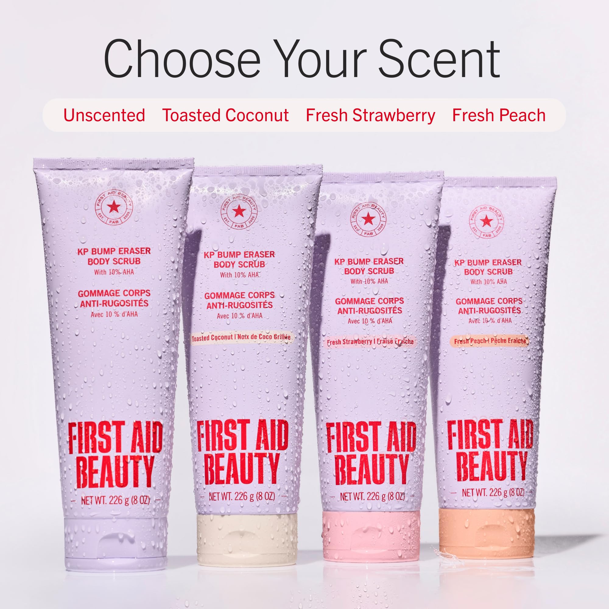 First Aid Beauty on bathroom shelf in lifestyle scene promoting routine use