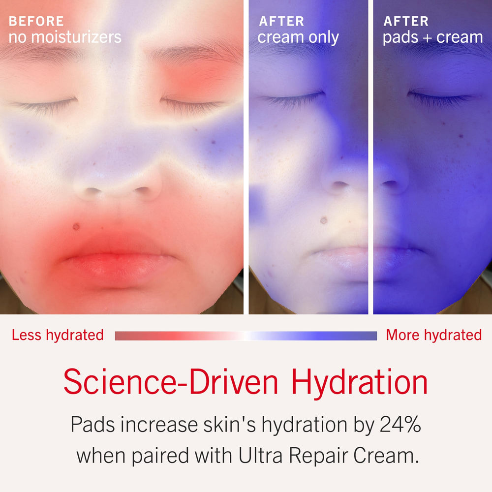 First Aid Beauty pad left on dry patch as targeted spot treatment