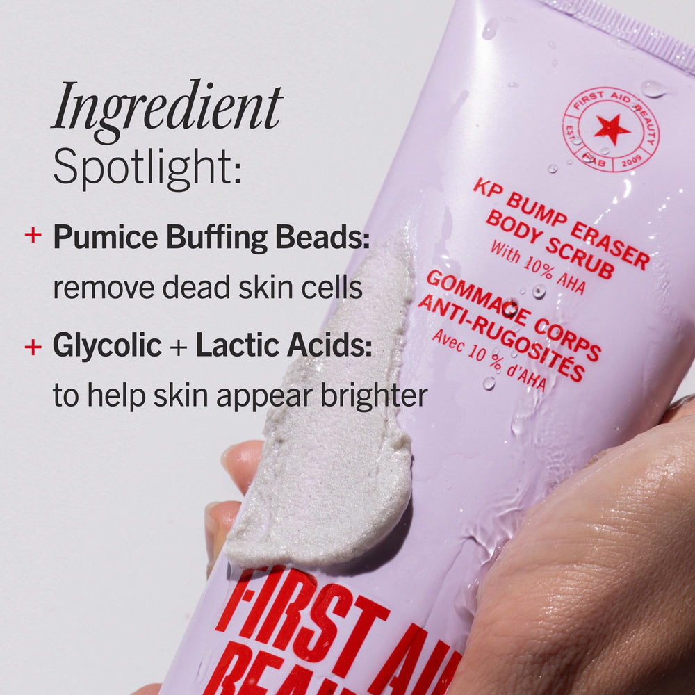 First Aid Beauty in-shower use illustrating proper application and rinse-off