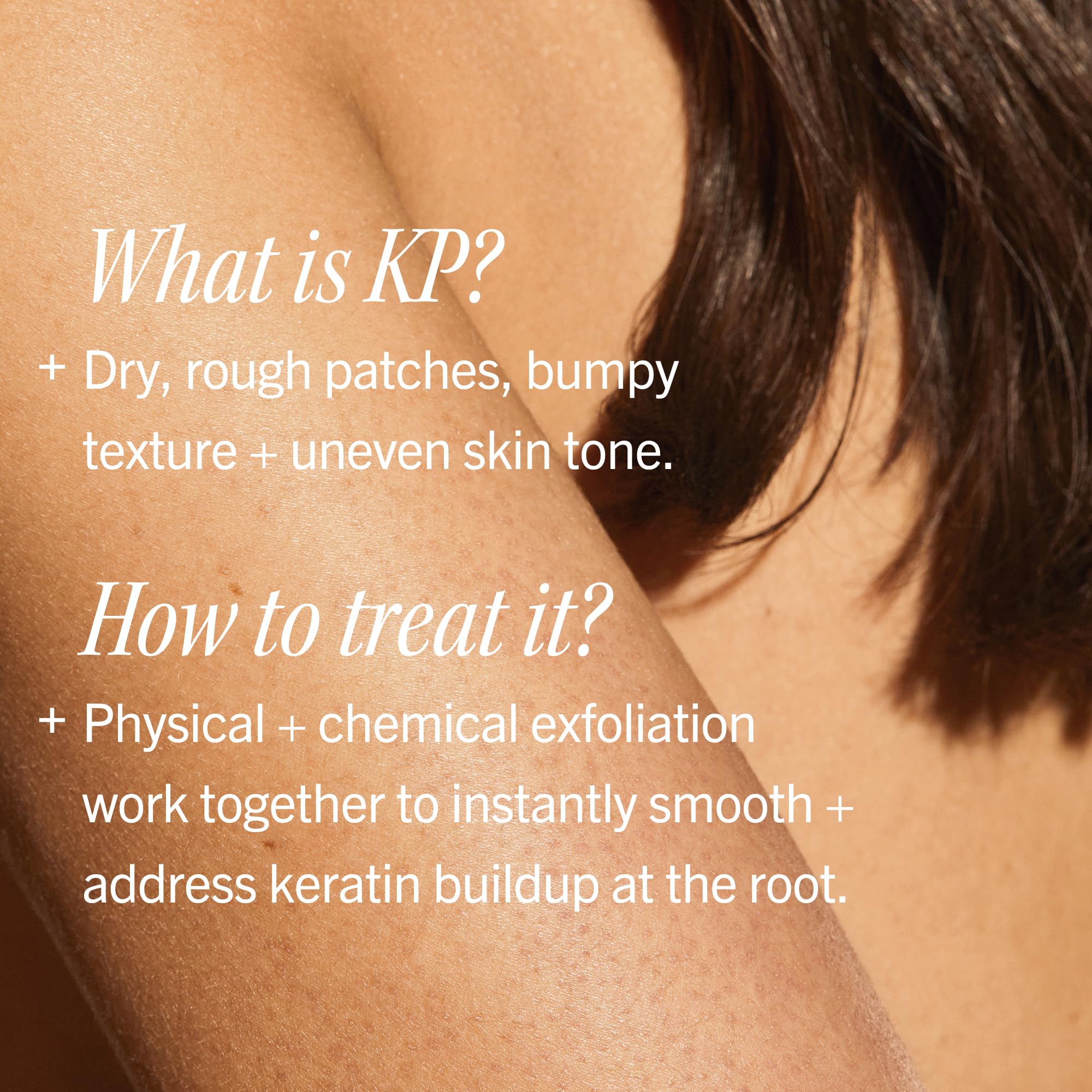 First Aid Beauty scrub applied on hand showing immediate smoothing action
