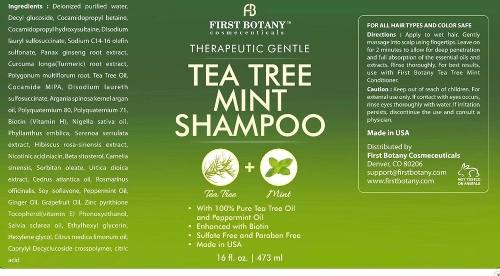 First Botany cruelty-free and bottled in USA badge evoking trust