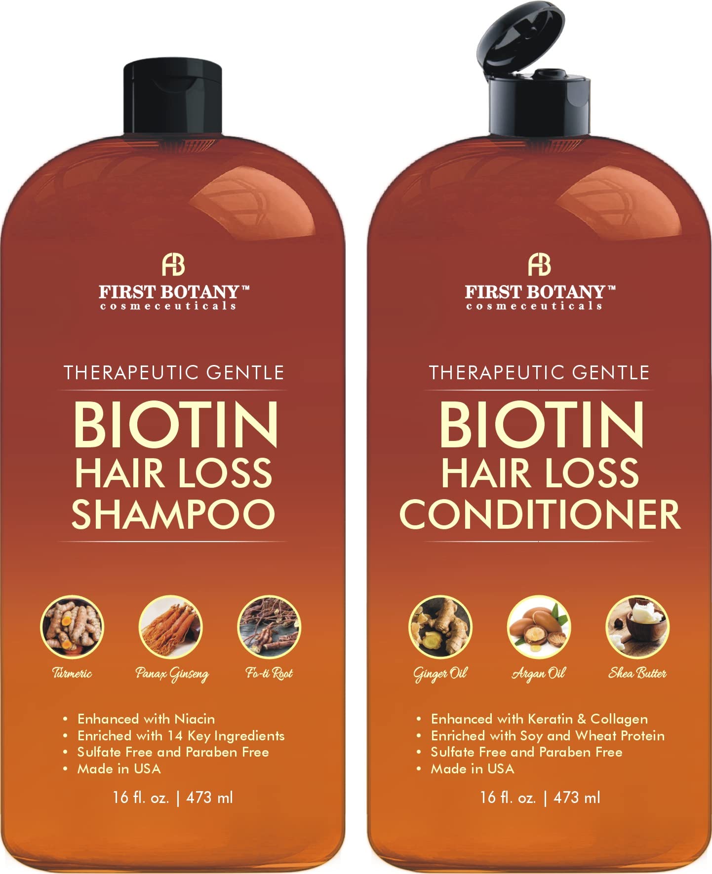 First Botany front packaging showing both 16 fl oz bottles and benefits