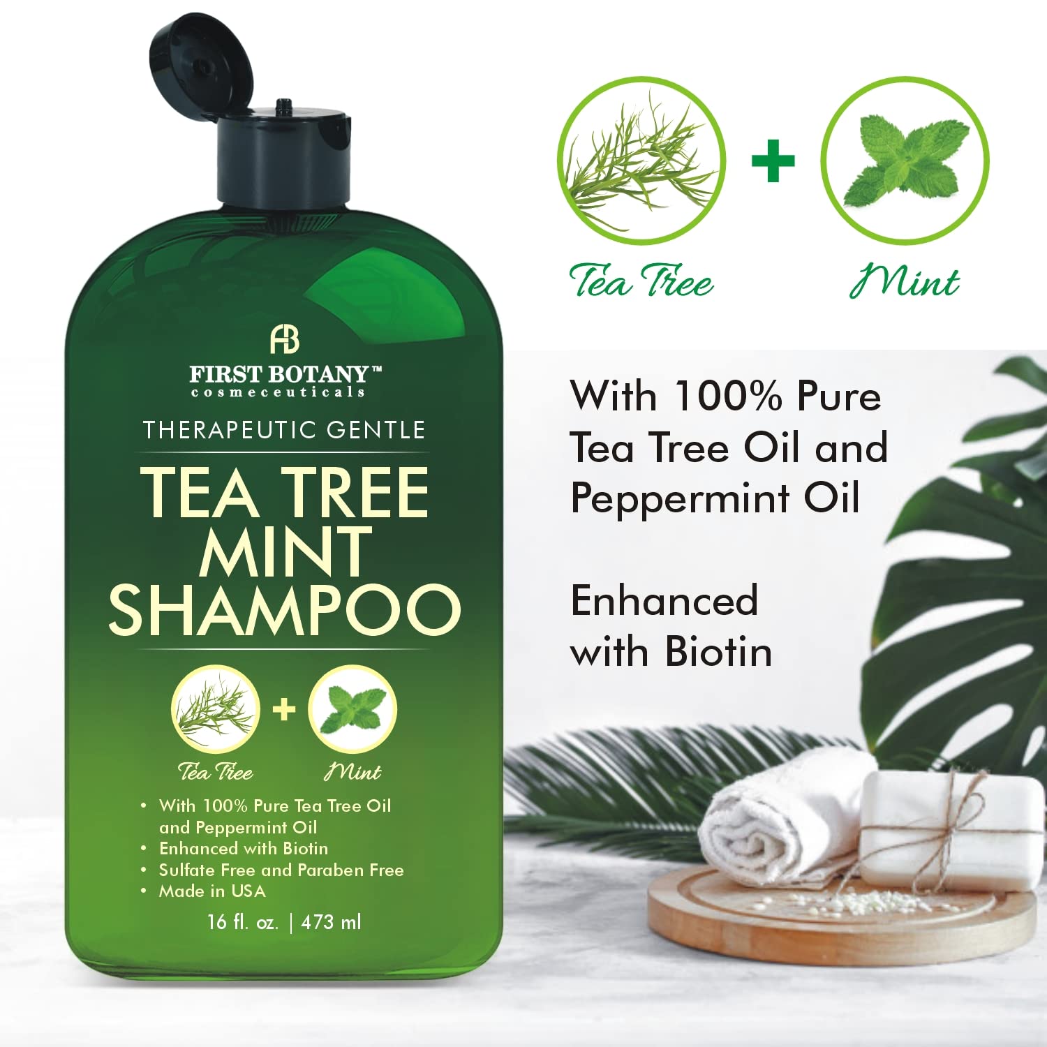First Botany bottle in shower producing lather to ease scalp soothing