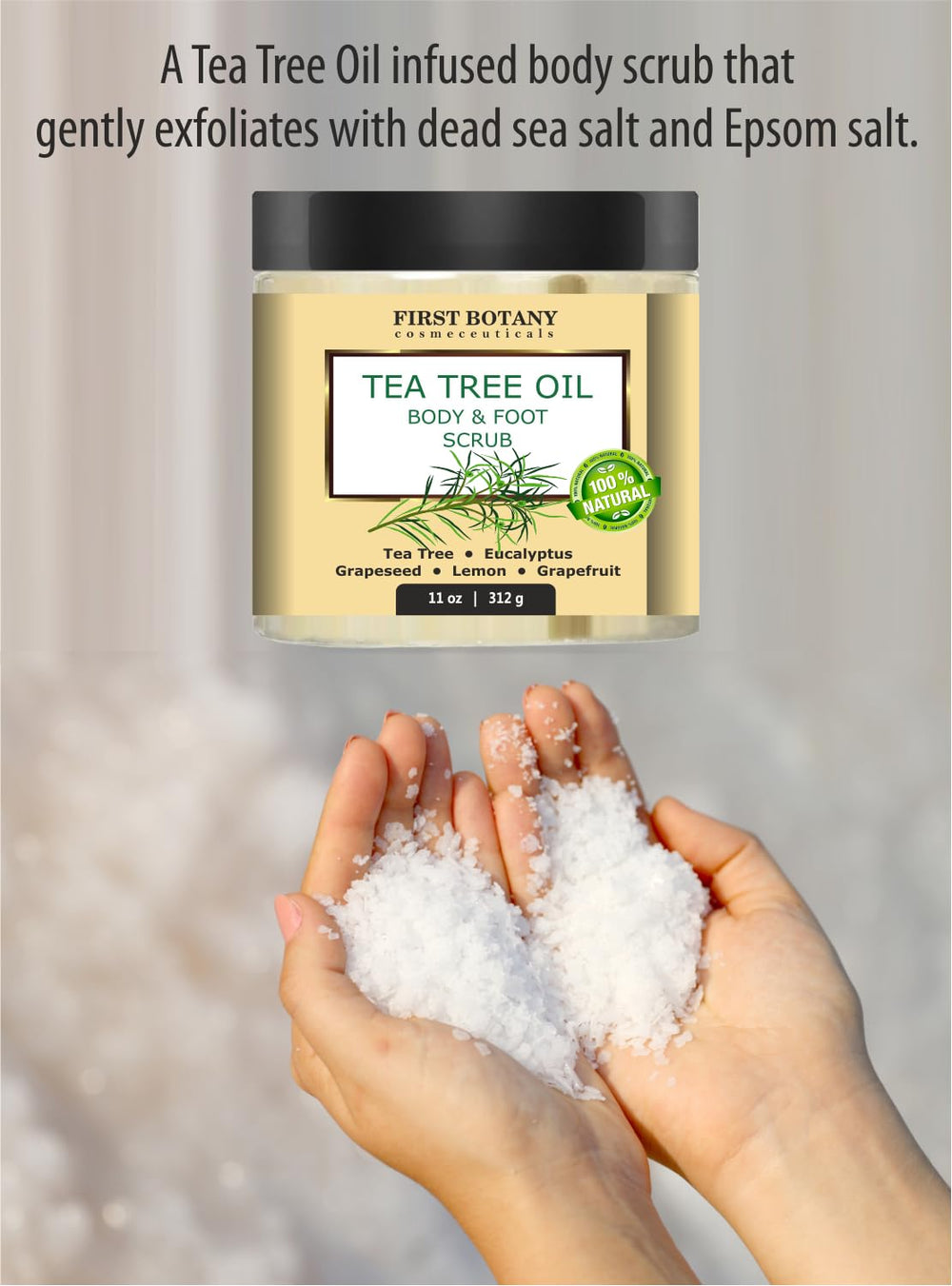 First Botany scrub in shower, demonstrating easy application